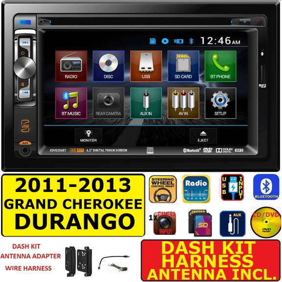 2011-13 GRAND CHEROKEE / DURANGO BLUETOOOTH CD/DVD USB CAR RADIO STEREO