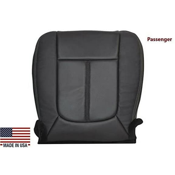 2011 2012 2013 2014 2015 2016 Ford F250 F350 F450 Lariat Perforated Genuine Leather Seat Cover Replacement, Charcoal Black for Ford F250 F350 (Synthetic Leather (Vinyl), Passenger
