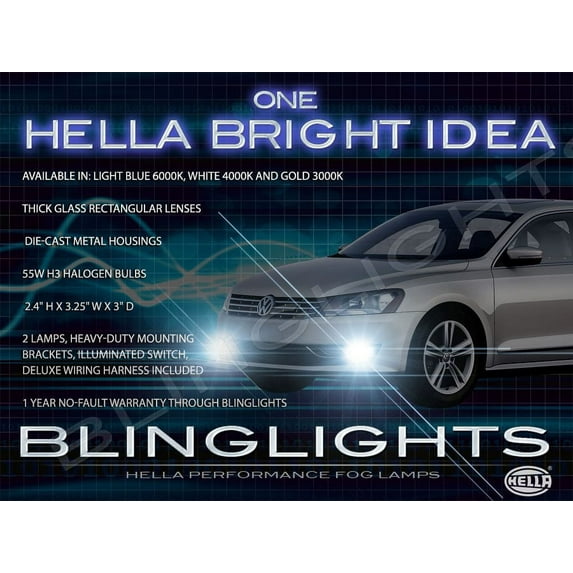 2011 2012 2013 VW Passat Fog Lamp Light Kit B7 Xenon Drivinglights