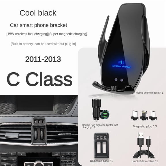 2011-2013 For Mercedes Benz C-Class Mobile Phone Holder Wireless Charger Car Mount Navigation Bracket GPS Support