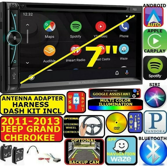 2011-2013 GRAND CHEROKEE & DURANGO GPS NAVIGATION SYSTEM BT CAR RADIO STEREO PKG