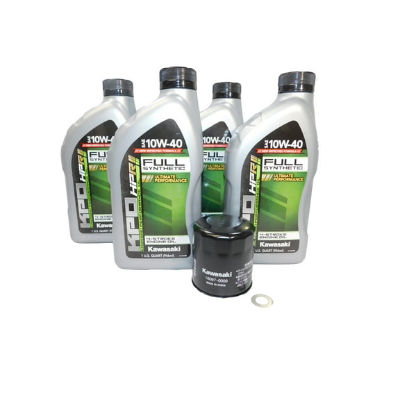 2011-2019 Kawasaki Ninja 1000 ZX1000 OEM Full Synthetic Oil Change Kit KAW107