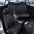 thumbnail image 1 of 2011-2026 for MITSUBISHI OUTLANDER SPORT Car Seat Cover, Waterproof Leather 5 Seats Full Set Non-slip Suitable for All Seasons, Red Edge Car Seat Covers, Airbag-Compatible, 1 of 9
