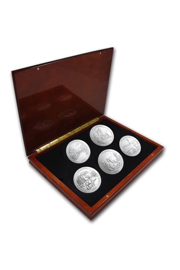 2011 5-Coin 5 oz Silver ATB Set (Elegant Display Box)