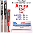 thumbnail image 1 of 2011 Acura RDX Beam Blade Wipers (Set of 3) w/Rear Wiper, 1 of 3