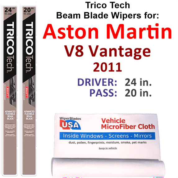 2011 Aston Martin V8 Vantage Beam Blade Wipers (Set of 2)