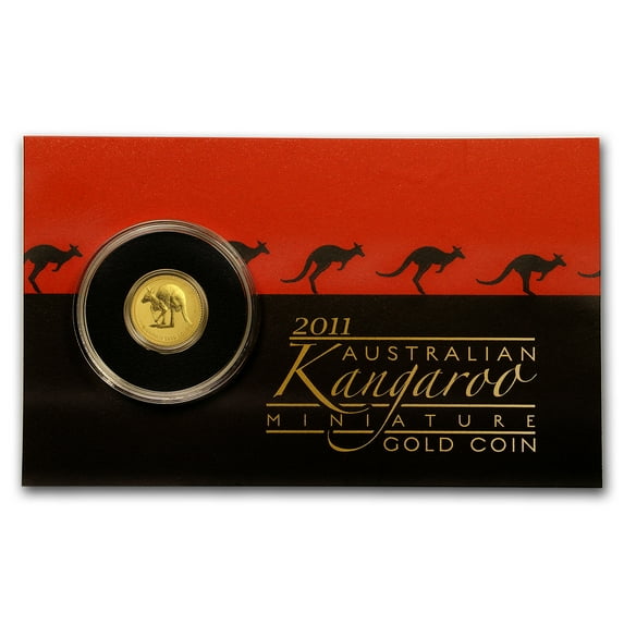 2011 Australia 1/2 Gram Gold Kangaroo Mini Roo BU (Assay Card)