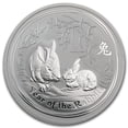 thumbnail image 1 of 2011 Australia 2 oz Silver Year of the Rabbit BU, 1 of 1