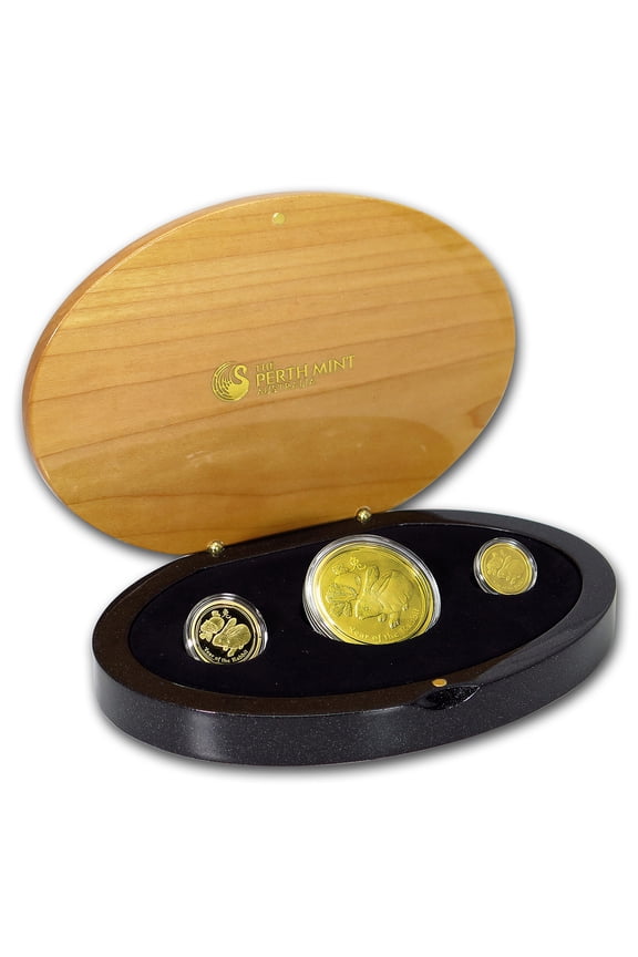 2011 Australia 3-Coin Gold Lunar Rabbit Proof Set (Series II)