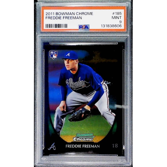 2011 Bowman Chrome #185 Freddie Freeman RC Rookie Atlanta Braves PSA 9 MINT