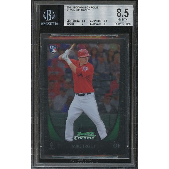 2011 Bowman Chrome Mike Trout #175 Rookie BGS 8.5