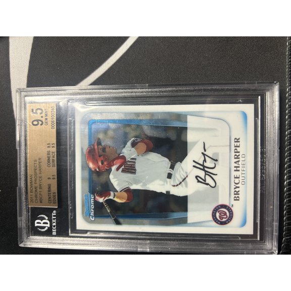 Graded 2011 Bowman Chrome Prospects Bryce Harper BCP1 BGS 9.5 Baseball Card