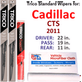 thumbnail image 1 of 2011 Cadillac CTS Wiper Blades (Set of 3) w/Rear Wiper, 1 of 3