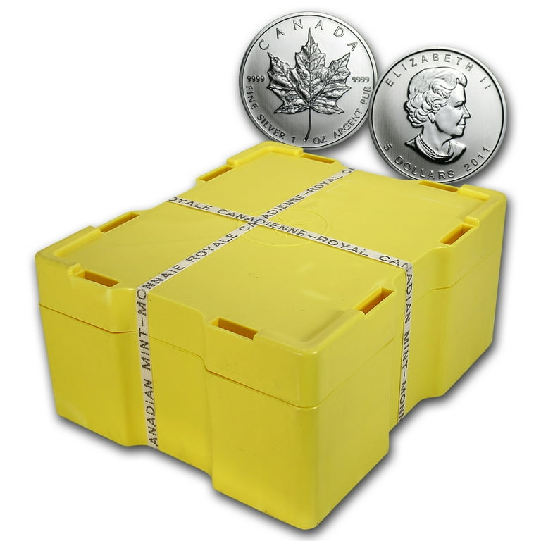2011年  1オンス SiLver Maple Leaf 2枚 Canadian Maple Leaf Uncertified Silver Bullion Coins 2011