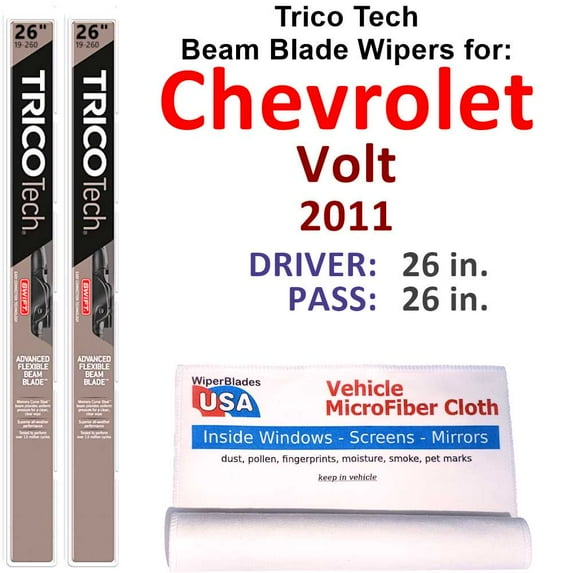 2011 Chevrolet Volt Beam Blade Wipers (Set of 2)