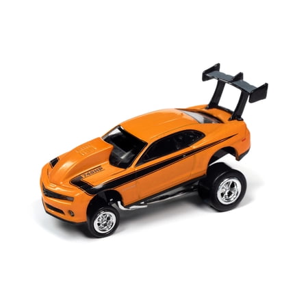 2011 Chevy Camaro, Sunset Metallic Orange - Johnny Lightning JLSF024/48A - 1/64 Scale Model Toy Car
