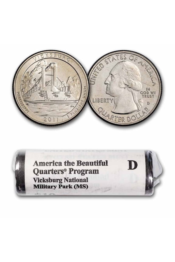 2011-D ATB Quarter Vicksburg National Military 40-Coin Roll BU