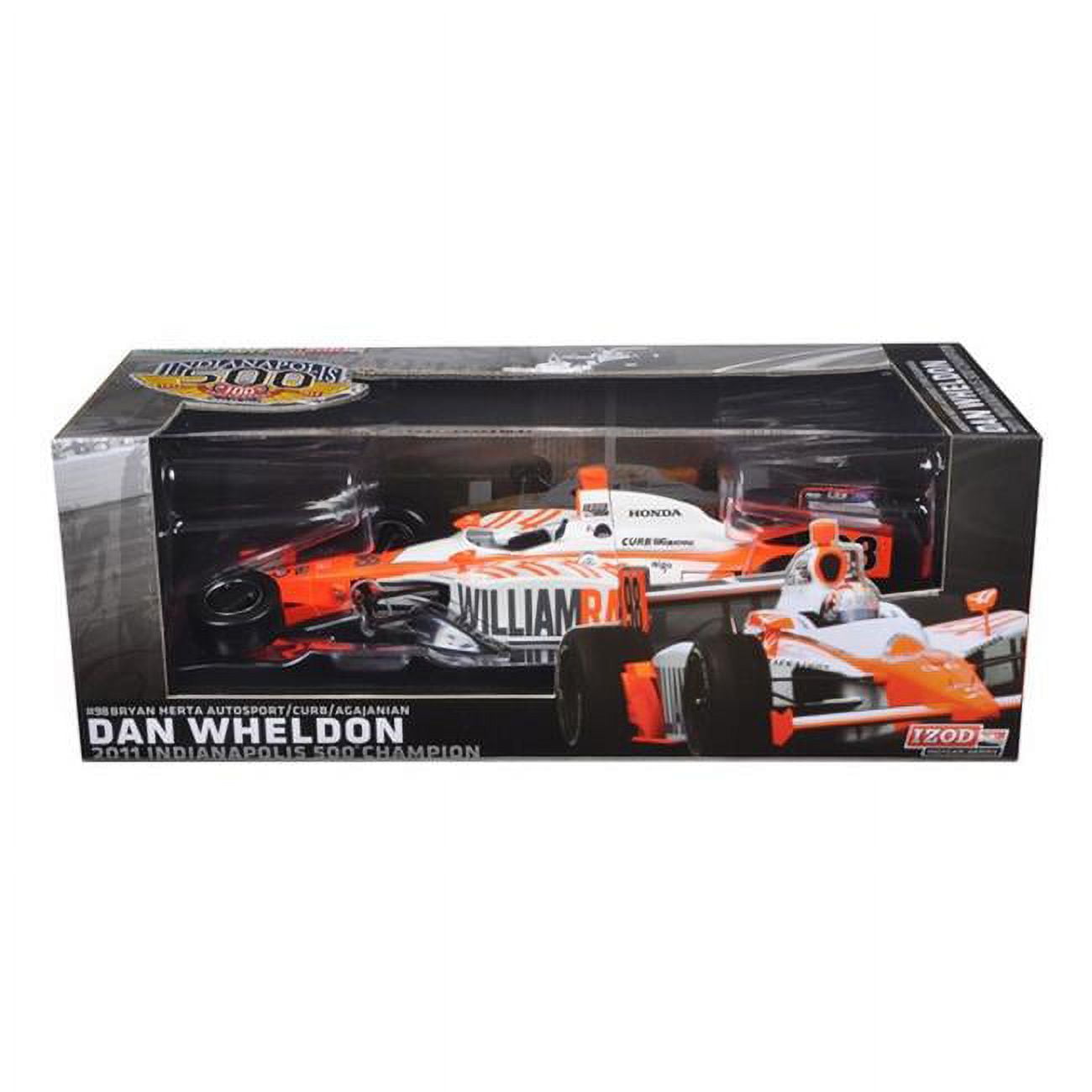 DAN WHELDON TRIBUTE CAR 2011INDYCAR 1/18 2011 Dan Wheldon #98 Bryan Herta Autosport Indy 500 Winner Car
