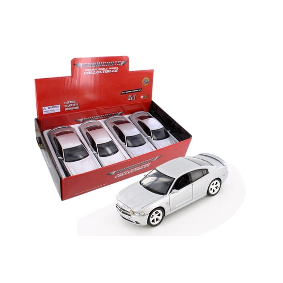 2011 Dodge Charger R/T, Silver - Showcasts 77354D - 1/24 Scale Diecast Model Car