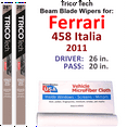 thumbnail image 1 of 2011 Ferrari 458 Italia Beam Blade Wipers (Set of 2), 1 of 3