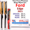 thumbnail image 1 of 2011 Ford Edge Performance Beam Wipers (Set of 3) w/Rear Wiper, 1 of 3