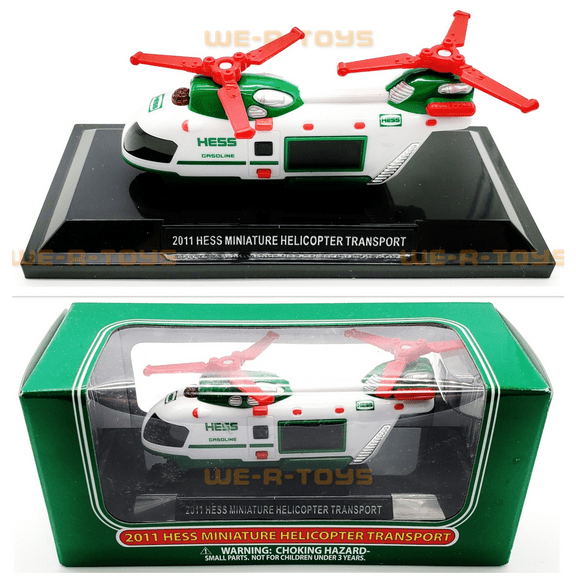 2011 Hess Miniature Helicopter Transport Collectible NEW