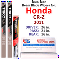 thumbnail image 1 of 2011 Honda CR-Z Beam Blade Wipers (Set of 3) w/Rear Wiper, 1 of 3