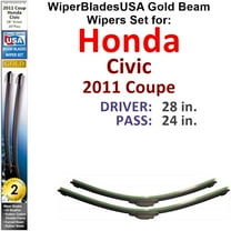 2011 Honda Civic Beam Wiper Blades Wipers WBUSA (Set of 2)