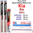 thumbnail image 1 of 2011 Kia Rio Beam Blade Wipers (Set of 3) w/Rear Wiper, 1 of 3