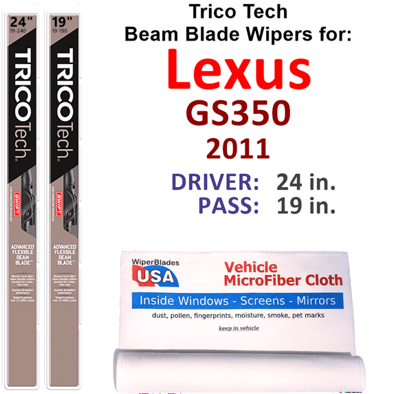 2011 Lexus GS350 Beam Blade Wipers (Set of 2)