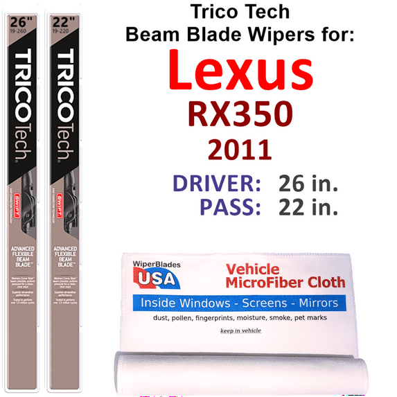 2011 Lexus RX350 Beam Blade Wipers (Set of 2)