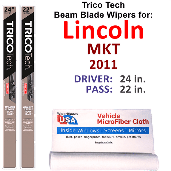 2011 Lincoln MKT Beam Blade Wipers (Set of 2)