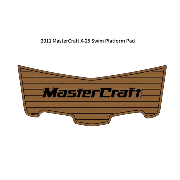 2011 MasterCraft X-25 Swim Platform Pad Boat EVA Foam Faux Teak Deck Floor Mat