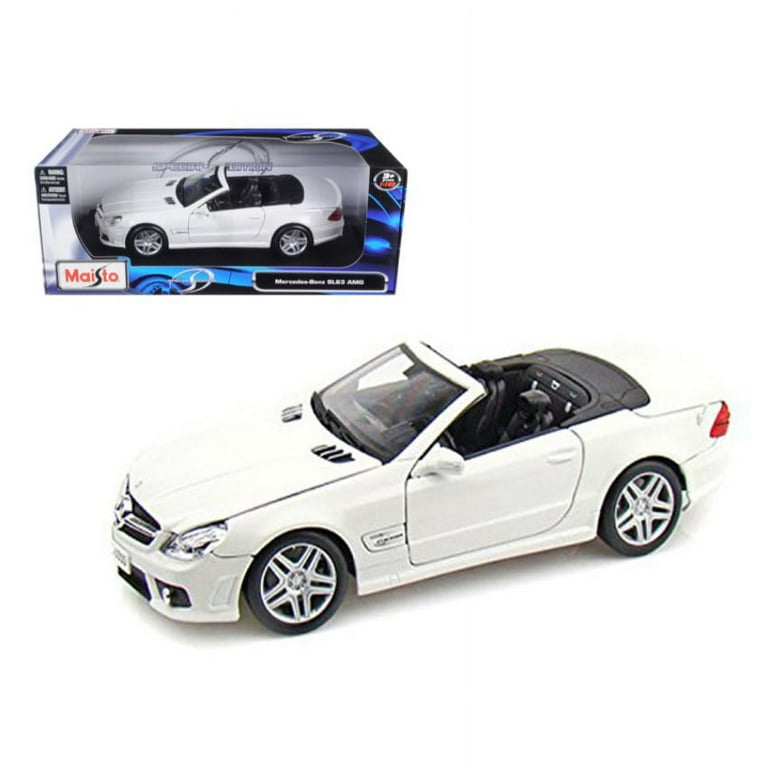 2011 mercedes sl63 sl 63 amg convertible white 1/18 diecast model