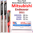 thumbnail image 1 of 2011 Mitsubishi Endeavor Beam Blade Wipers (Set of 3) w/Rear Wiper, 1 of 3