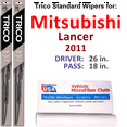 thumbnail image 1 of 2011 Mitsubishi Lancer Ralliart Wiper Blades (Set of 2), 1 of 3