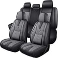 thumbnail image 1 of 2011 for NISSAN ROGUE Car Seat Cover, Premium Leather 5 Piece Full Set Anti-Slip Protect and Upgrade Seats, Black and Gray Car Seat Covers, Airbag-Compatible, 1 of 9