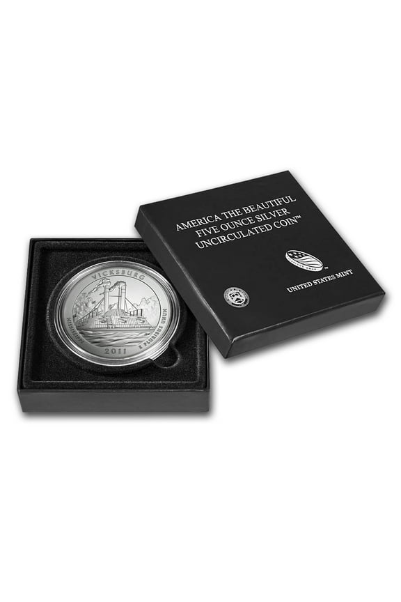 2011-P 5 oz Silver ATB Vicksburg (w/Box & COA)