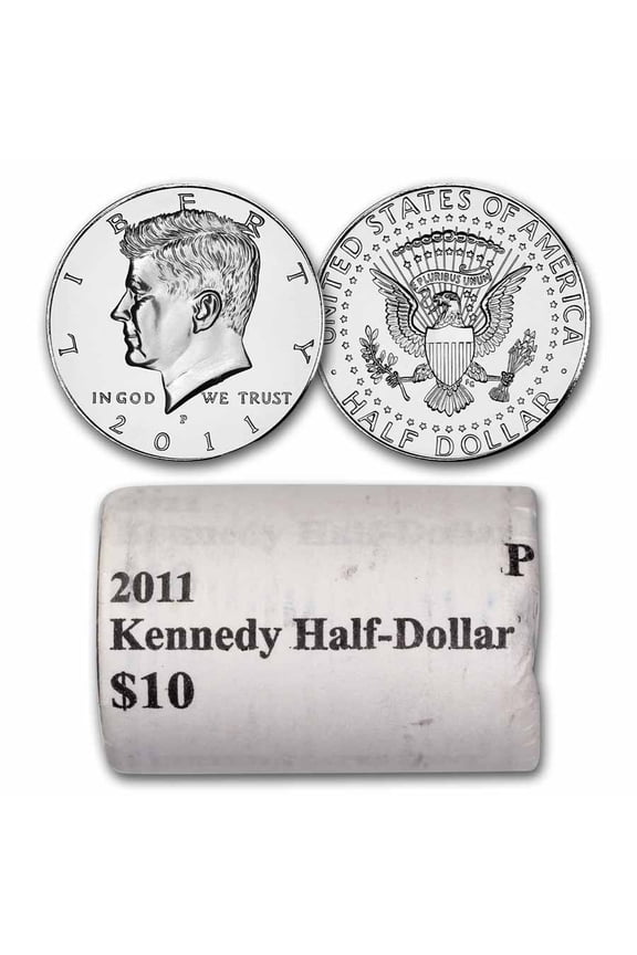 2011-P Kennedy Half Dollar 20-Coin Mint Wrapped Roll BU