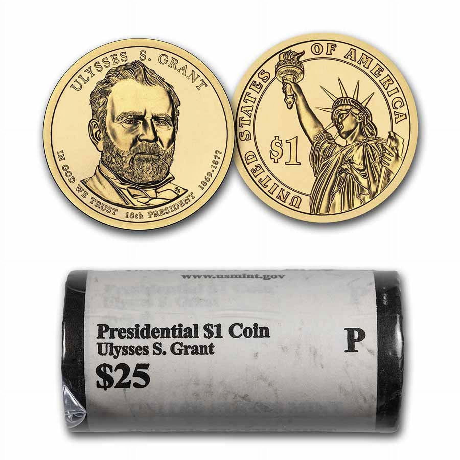 2011P Ulysses S. Grant Presidential Dollar 25Coin Roll BU