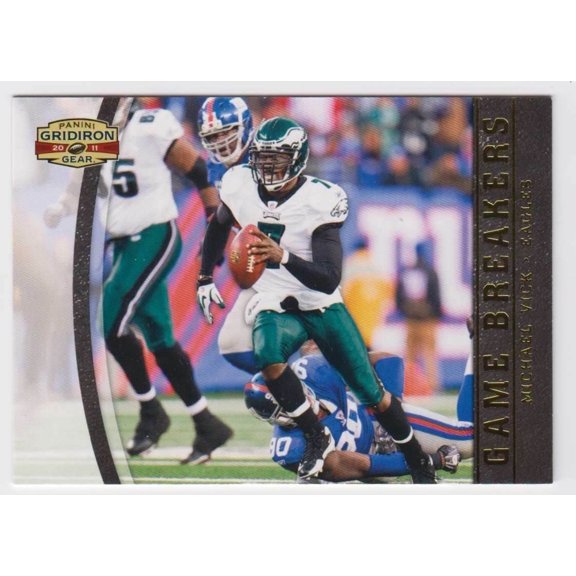 2011 Panini Gridiron Gear Gamebreakers Gold Michael Vick #27 Parallel Insert Philadelphia Eagles NFL Football Trading Card