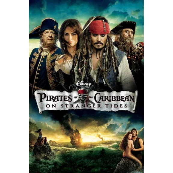 2011 Pirates Of The Caribbean Movie Poster Jack Sparrow Johnny Depp UNFRAMED PAPER POSTER