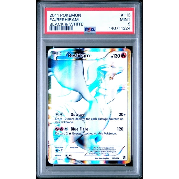 2011 Pokemon Black & White Reshiram #113 Fa Black & White PSA 9