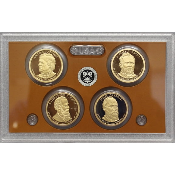 2011 Presidential Dollar Proof Set - 4-Coin Clear Case Set (No Box or COA)