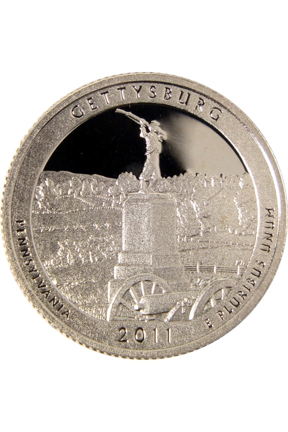 2011 S Gettysburg National Military Park Quarter Choice Proof Clad 25c