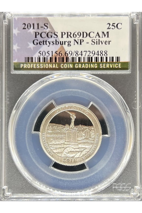 2011-S Silver ATB Quarters Gettysburg PR69DCAM PCGS (PA84729488)