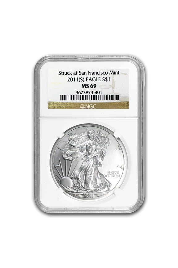 2011 (S) Silver Eagle MS-69 NGC (San Francisco Label)