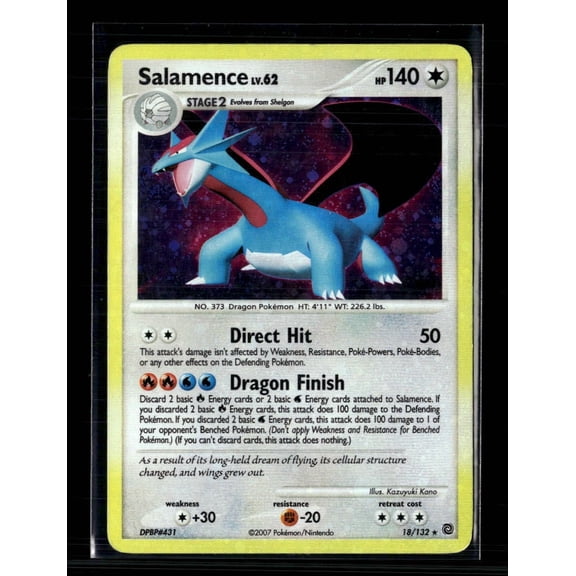 2011 Secret Wonders Salamence Holo Rare #18/132