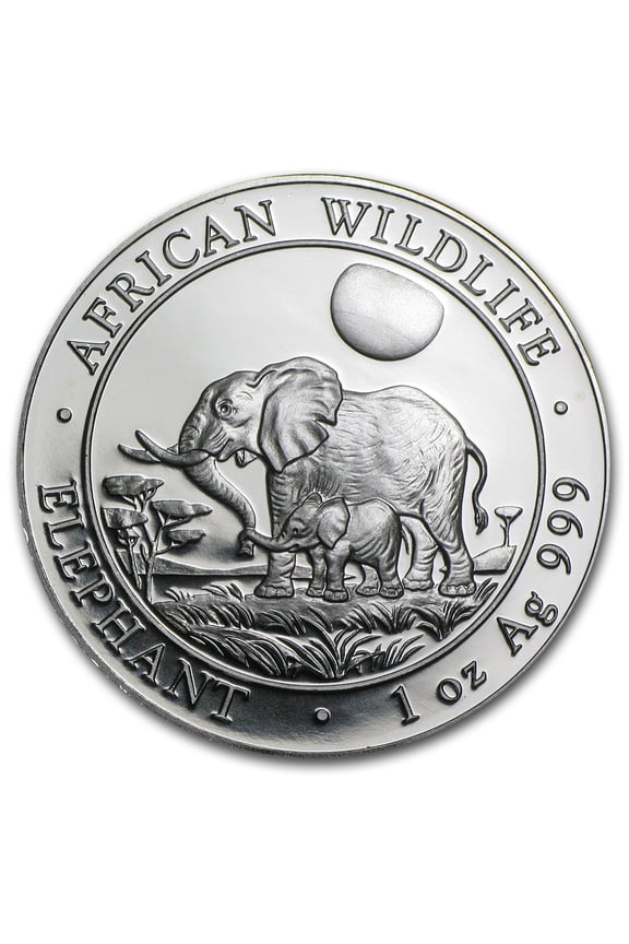 2011 Somalia 1 oz Silver Elephant BU