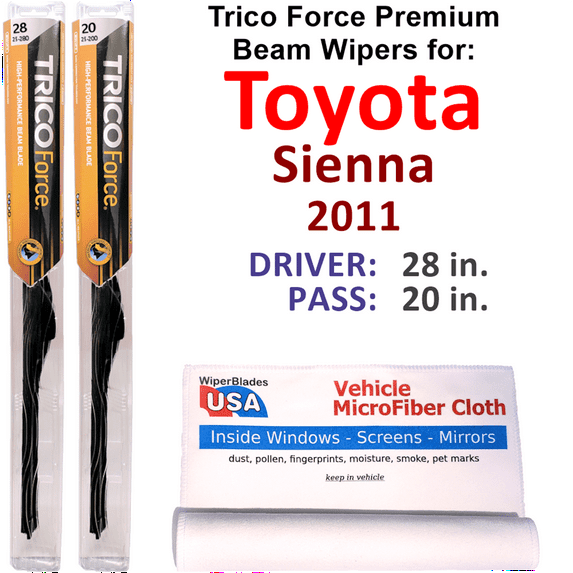 2011 Toyota Sienna Performance Beam Wipers (Set of 2)